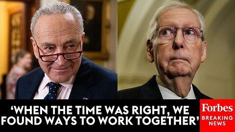 Chuck Schumer Congratulates Mitch McConnell After His Final Speech As Senate Republican Leader