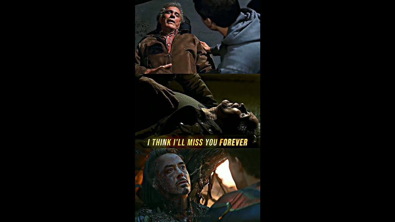 "Tragic Farewell: Iron Man's Heroic Sacrifice in the Presence of Spider-Man"💔😭