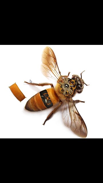 Bionic bee pulling a nail out of the wall