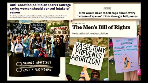 Roe v Wade Angry Black Lives Matter Woman Extreme Protest Anti Male Forced Vasectomy Ejaculation Tax