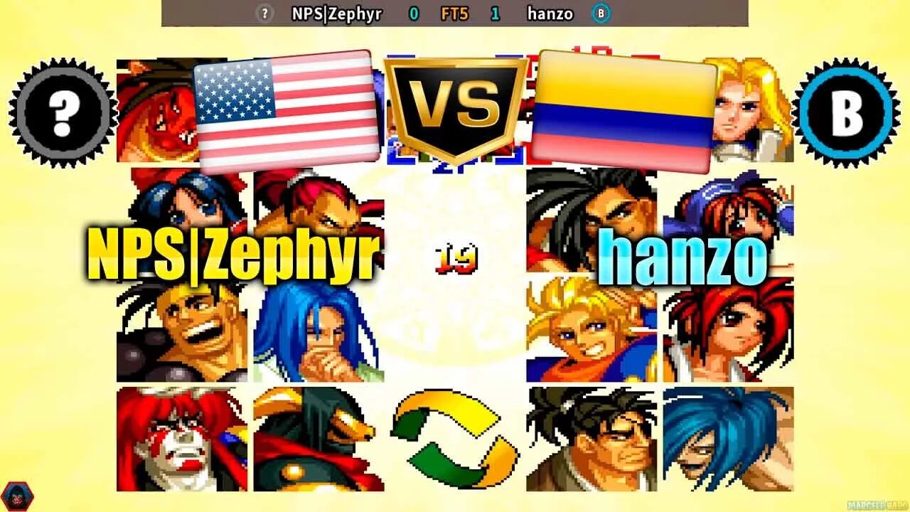 Samurai Shodown IV (NPS|Zephyr Vs. hanzo) [U.S.A. Vs. Colombia]