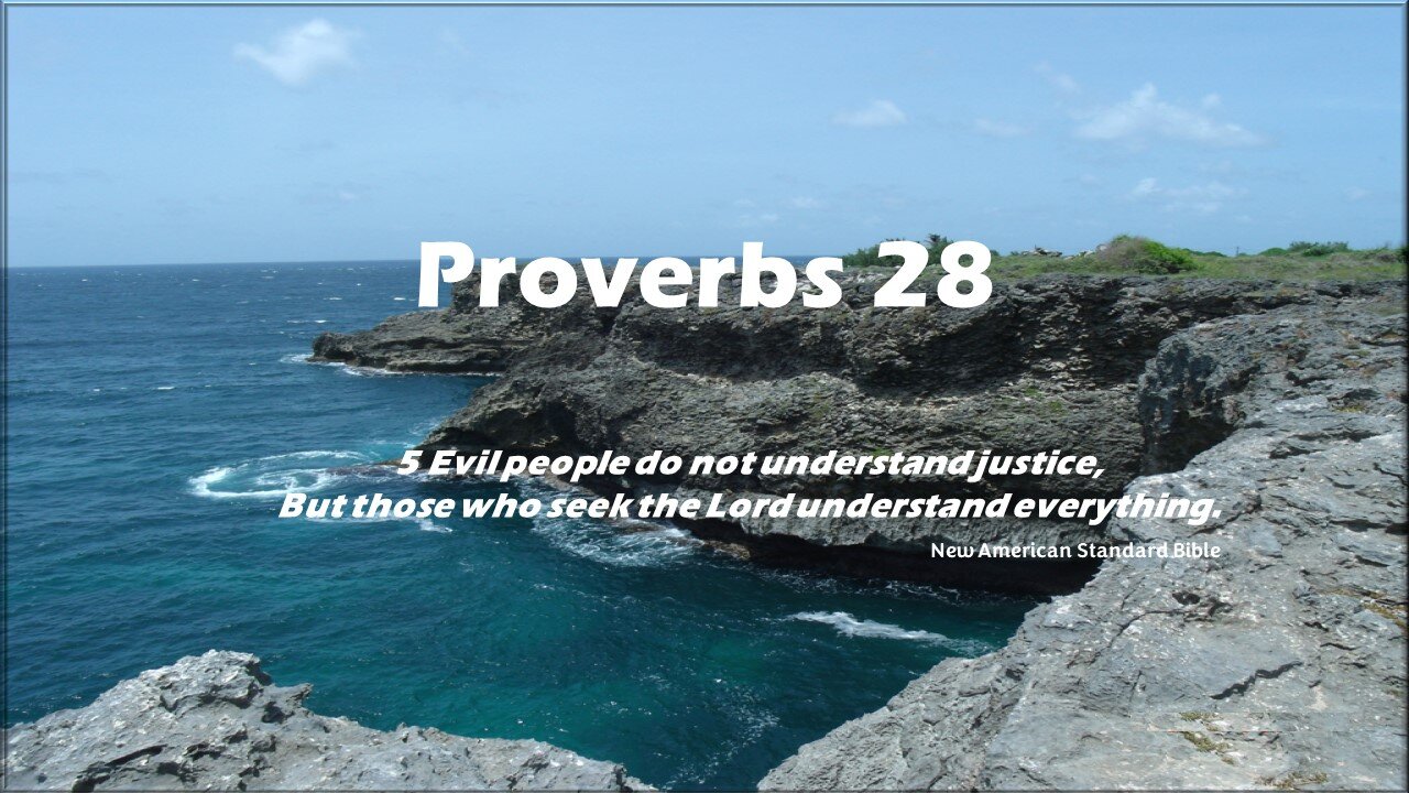 Proverbs 28 - Evil Doesn't Understand Justice