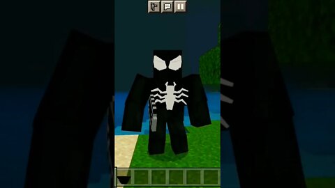 VIREI VENON NO MINECRAFT 😱😱😱😱😱😱😱😱⚫#minecraft #marvel #spiderman #fypシ