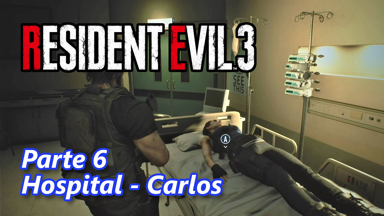 Resident Evil 3 Remake (PC) - Parte 6 - Hospital - Carlos - Roupa Clássica do RE3