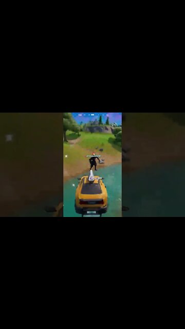 Turning a car into a trampoline in Fortnite #fortnite #fortnitememes #fortnitefails #fail
