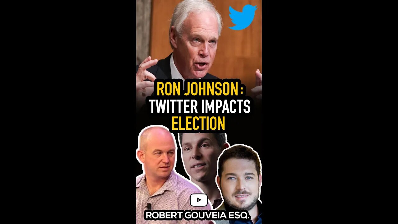 Ron Johnson: Twitter CAN Impact Elections #shorts