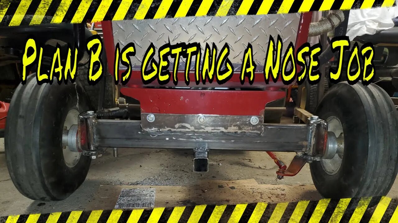 Cub Cadet pulling tractor gets a nose job. #tractorpulling #Gardentractorpulling #howto