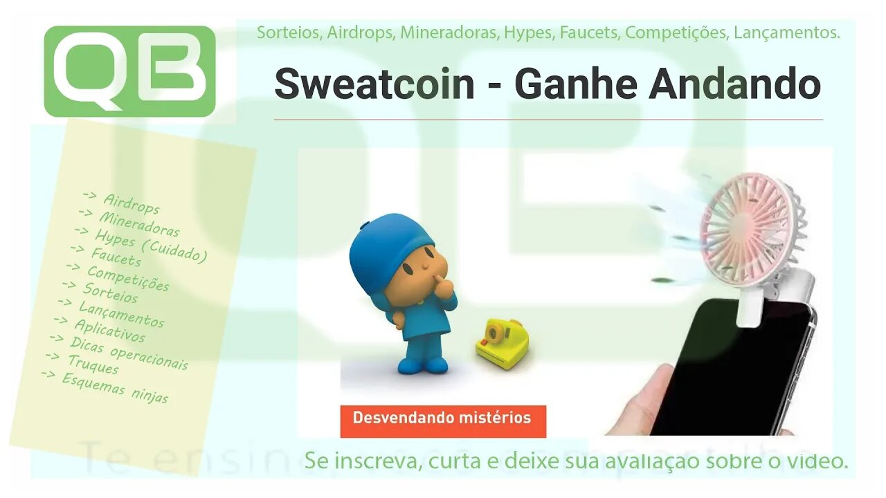 #Aplicativo - Sweatcoin - Ganhe Andando - Desvendando Misterio do Ventilador