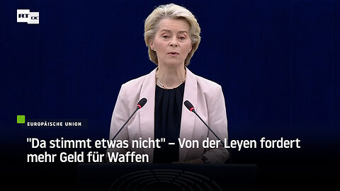 "Da stimmt etwas nicht" – Von der Leyen fordert mehr Geld für Waffen