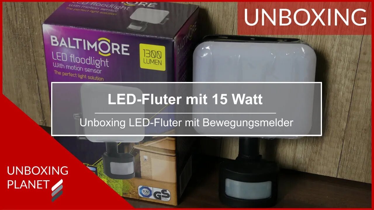 LED-Fluter mit Bewegungsmelder für Outdoor - Unboxing Planet
