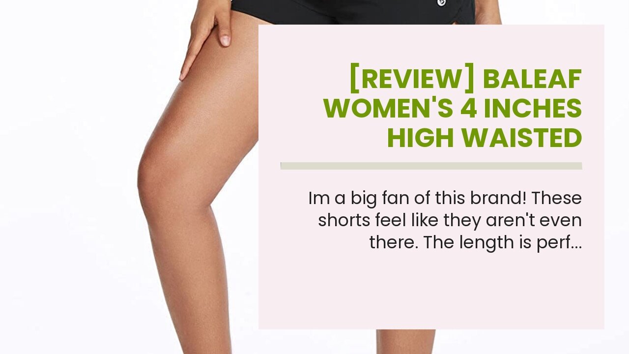 [REVIEW] BALEAF Women's 4 Inches High Waisted Athletic Lined Running Shorts Back Zipper Pocket...
