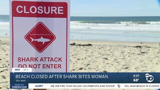 Del Mar beach closed after a woman was bit by a shark