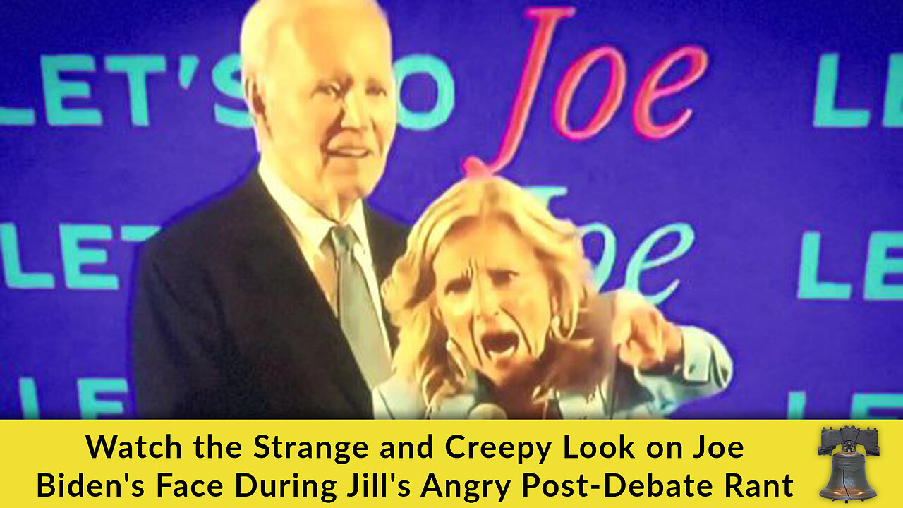 Watch the Strange and Creepy Look on Joe Biden's Face During Jill's Angry Post-Debate Rant