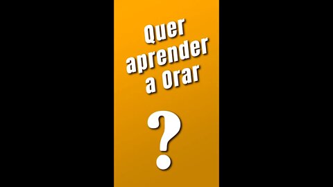 Quer aprender a orar? - Pr. Nilson Lima #shorts