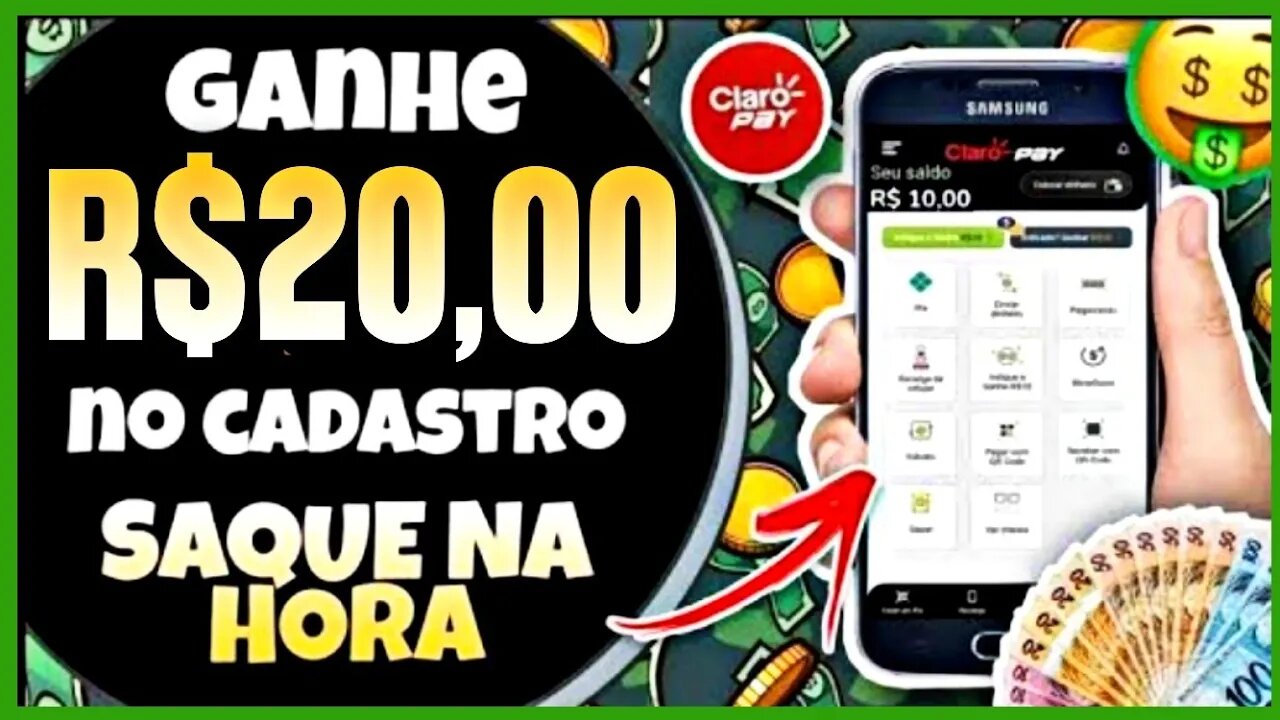 🛑NOVO APP DE GANHAR DINHEIR NO CADASTRO ganhe R$20,00