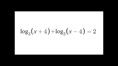 Grade 12 Advanced Functions - Solving log equation (Ch 8.6)