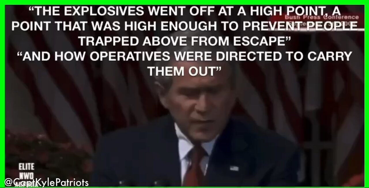 Evil Bush Jr Speaks Truth... Like an INSIDER, not a Witness or even a newly informed ‘President’