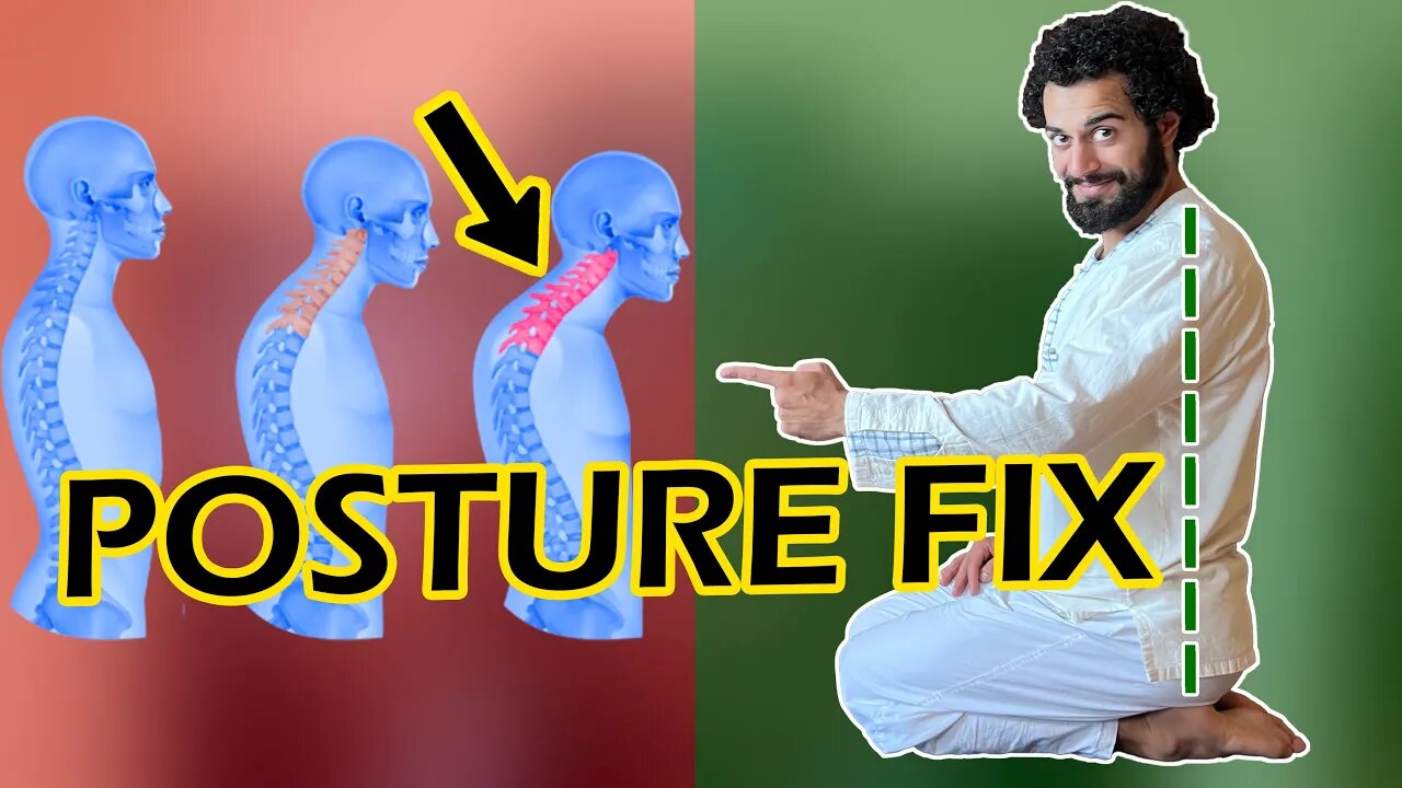 How To Fix Your Posture At Home & Work (INSTANT RELIEF)