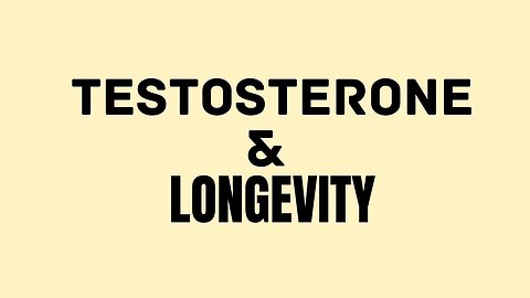 Why Your Testosterone Levels Are Secretly Destroying Your Longevity