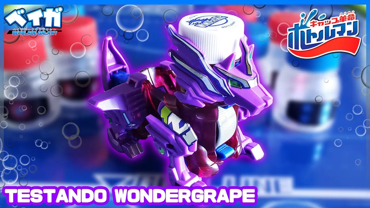 Testando WONDERGRAPE - Bottleman キャップ革命ボトルマン