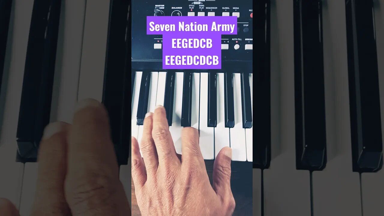 Seven Nation Army Easy Piano #shorts