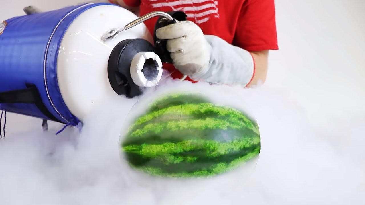 10 Gallons of Liquid Nitrogen vs Watermelon