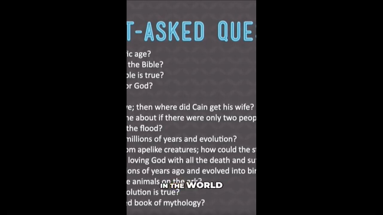 Gen 3 attack questions-- Ken Ham