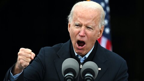 Biden-Makes Nonsensical Claim, Then Screams Into Mic.