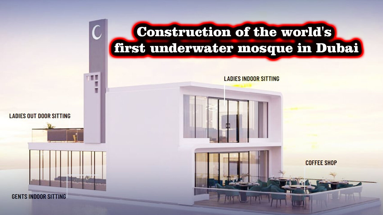 Construction of the world's first underwater mosque in Dubai @InterestingStranger