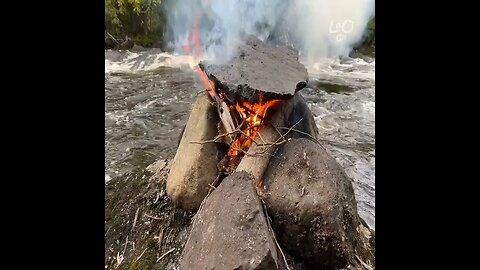 hot stone cooking 🍲