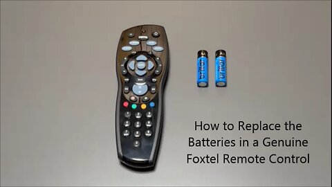 How to Replace the Batteries in a Genuine Foxtel RG16704102 02B Remote Control