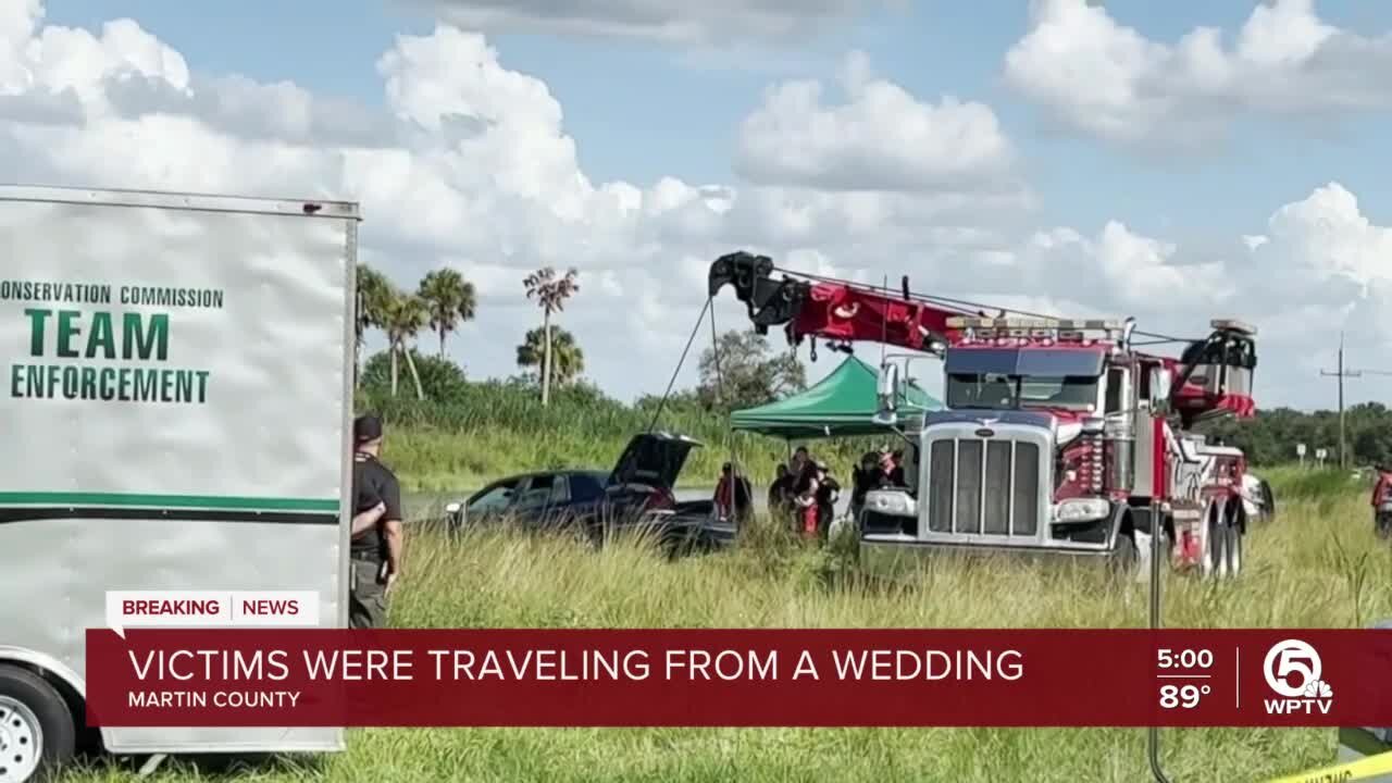 Couple coming home from wedding before fatal plunge into pond, Martin County sheriff says