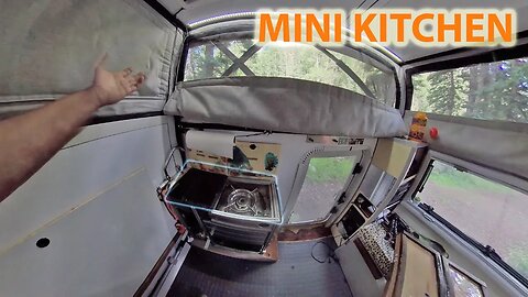 DIY Truck Camper Micro Kitchen built with Aluminum Extrusion - First Cook & Build Process