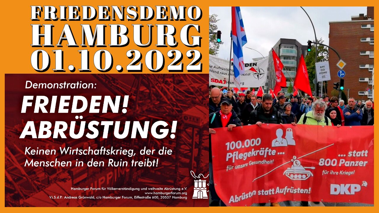 FRIEDENSDEMO – HAMBURG - 01.10.2022