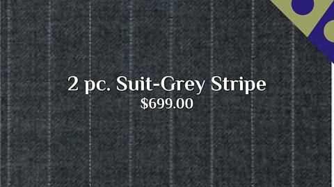 Stybiella 2pc Grey Stripe Suit