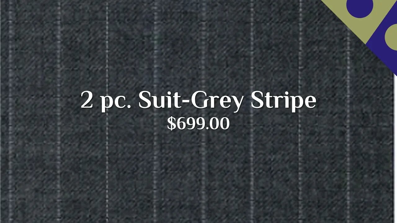 Stybiella 2pc Grey Stripe Suit