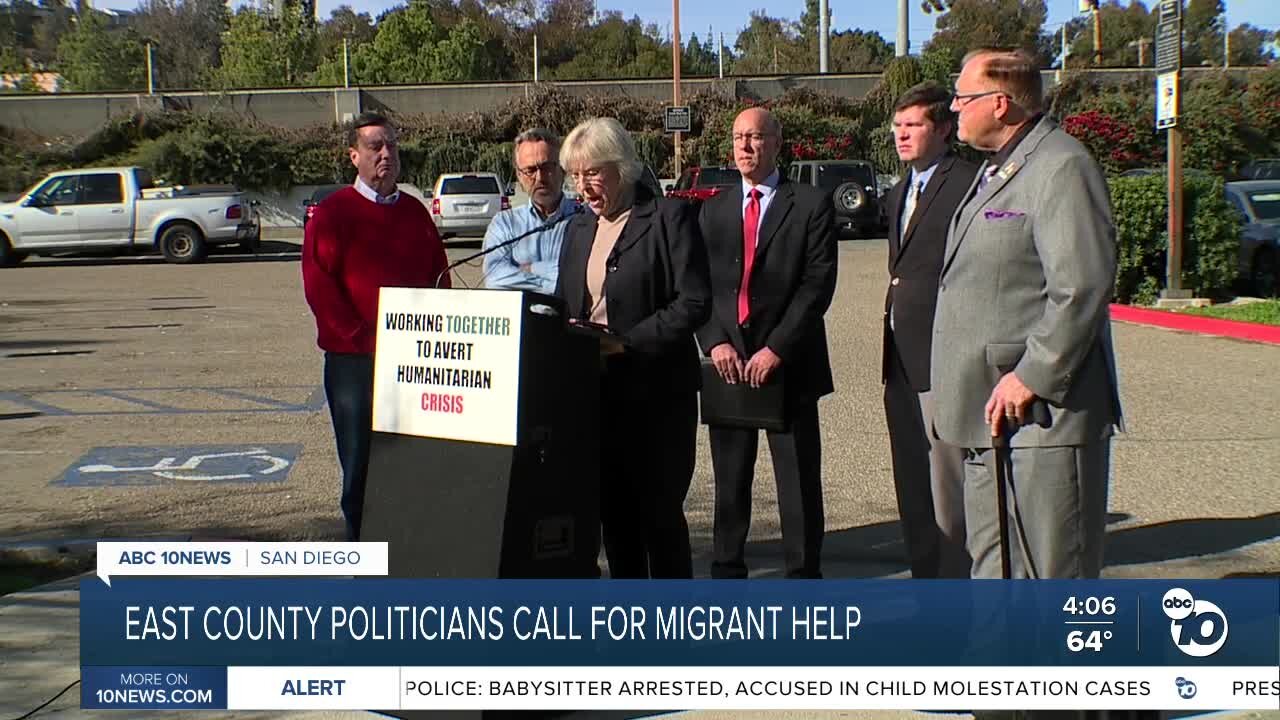 East County politicians call for help in migrant crisis