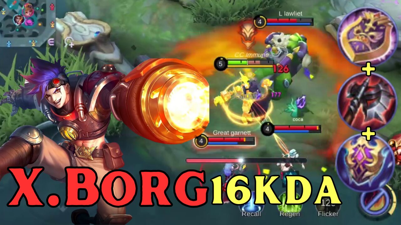 16 KDA + UNKILLABLE! X.Borg EXP Lane Build! | MLBB | Mobile Legends | Mobile Legends: Bang Bang |