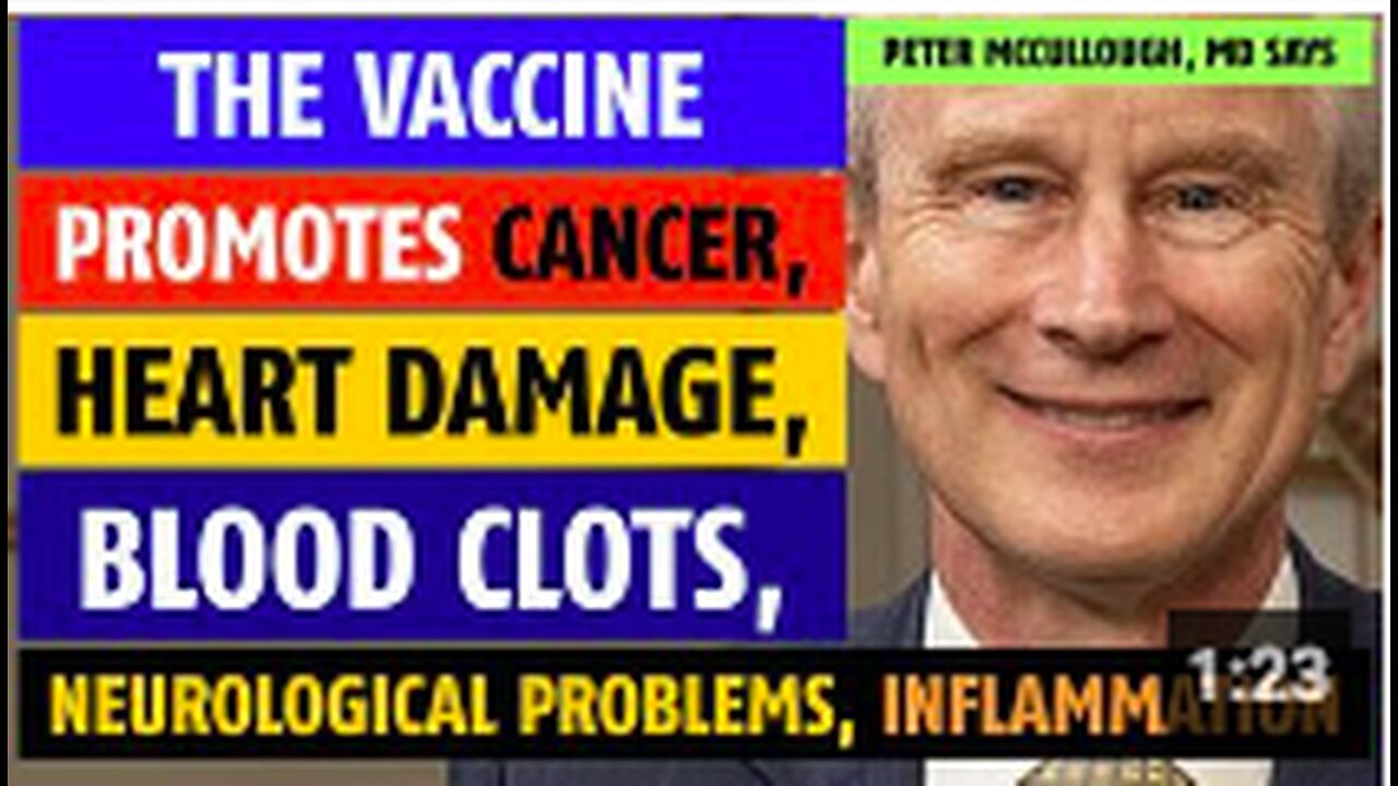 mRNA vaccines promote cancer, heart damage, blood clots, inflammation, says Peter McCullough, MD