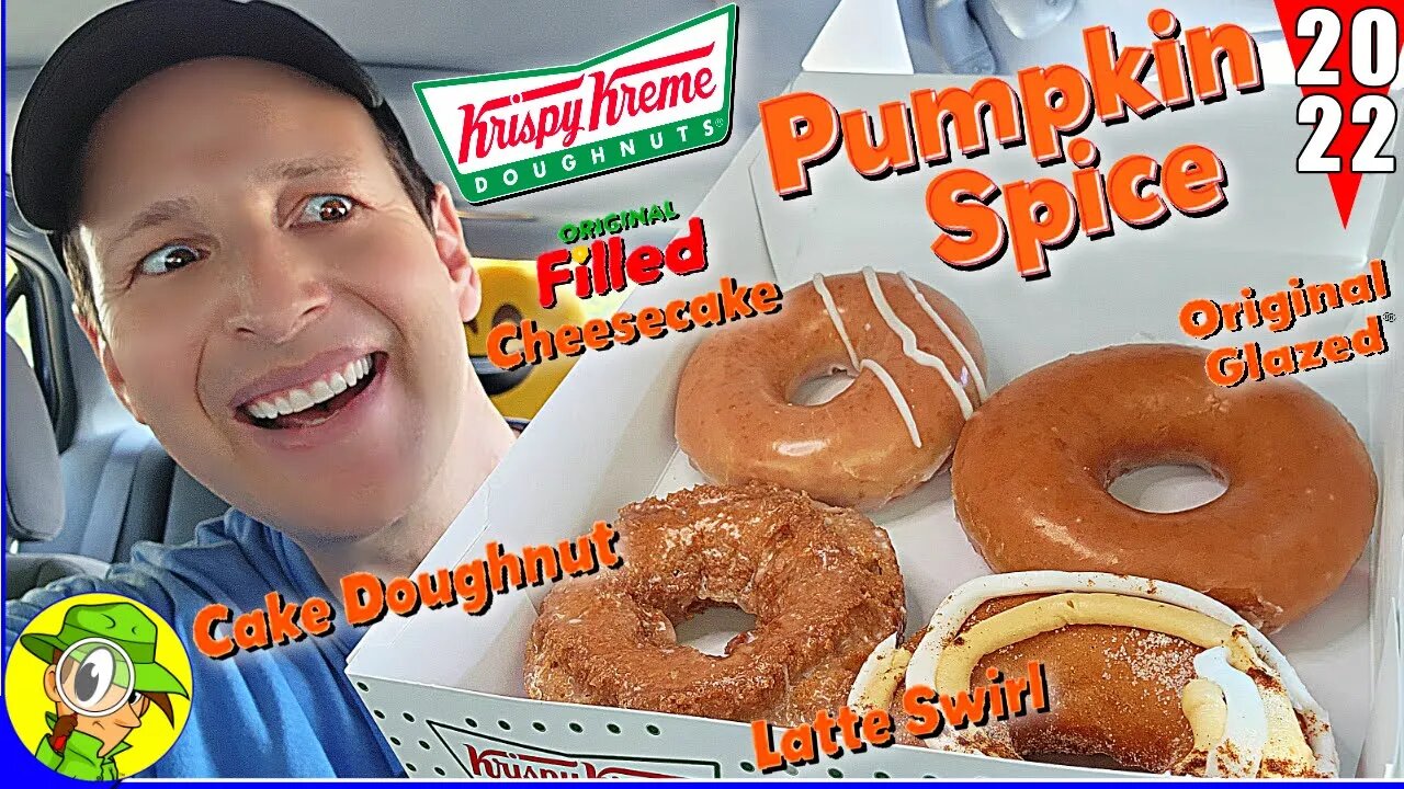 Krispy Kreme® 🍩 PUMPKIN SPICE DOUGHNUTS 2022 Review 🎃🍂🍩 ALL 4 FLAVORS! 🤯 Peep THIS Out! 🕵️‍♂️