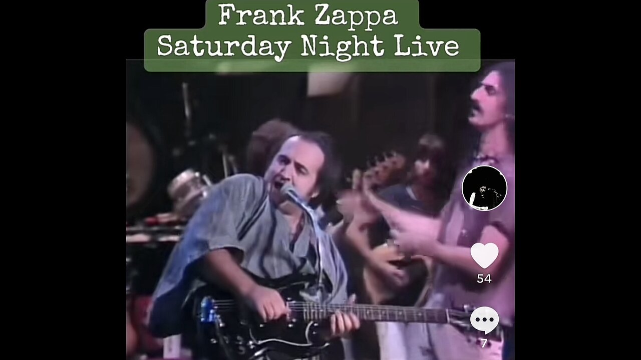 Frank Zappa & John Belushi On Saturday Night Live