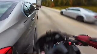 The Motorcyclist Barely Escaped DEATH!