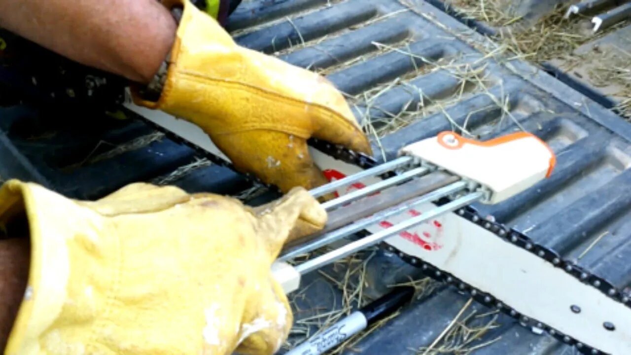 How to sharpen a chainsaw.