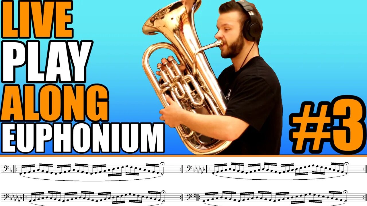 PLAY ALONG WITH EUPHONIUM SHEET MUSIC LIVE!!! Light Swing/Jazz/Pop + Q&A