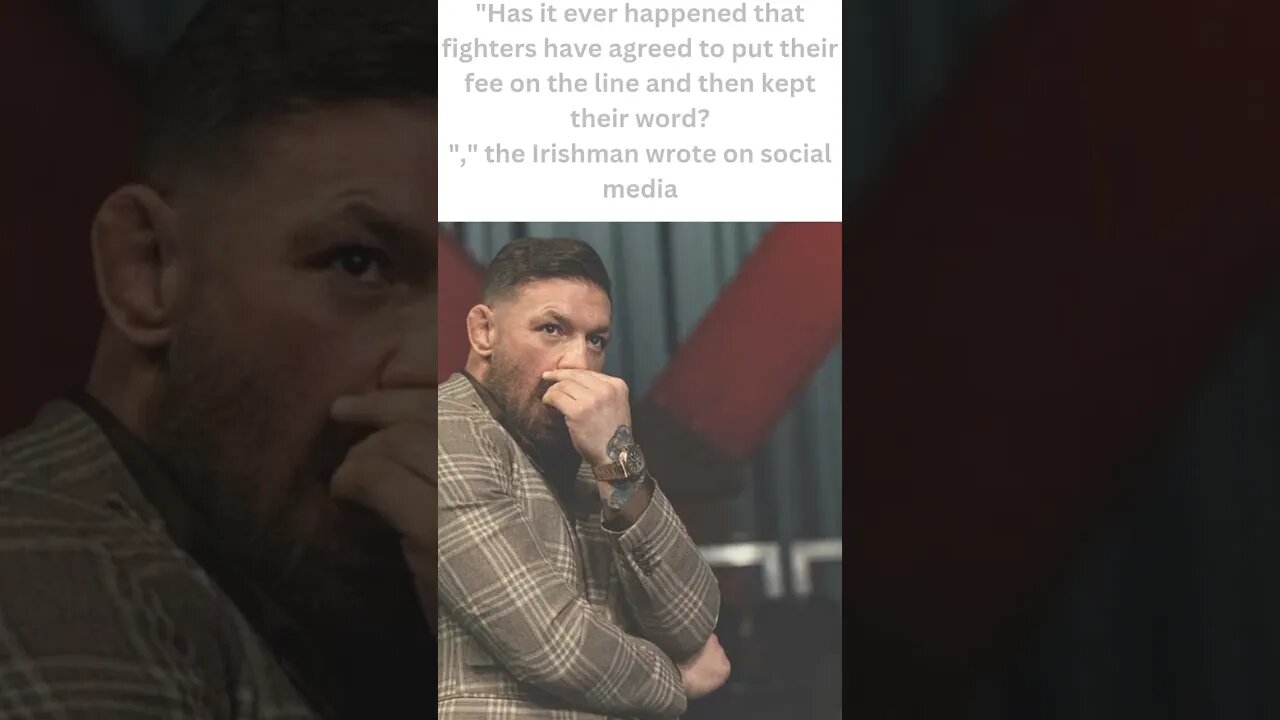 Conor McGregor denounced Ryan Garcia and Gervonta Davis' behaviour. #short