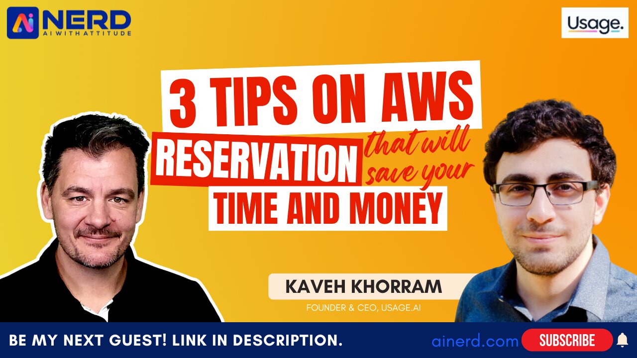 3 Tips On AWS Reservation That Will Save Your Time And Money | Kaveh Khorram