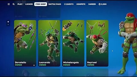 NEW TEENAGE MUTANT NINJA TURTLE SKINS In FORTNITE BR!