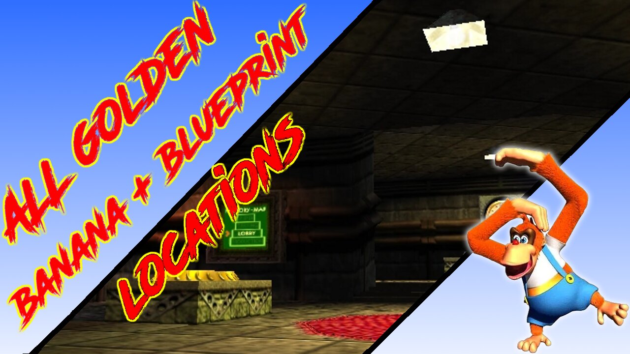 Donkey Kong 64 - Frantic Factory - Lanky Kong Golden Banana + Blueprint (Kasplat) Locations