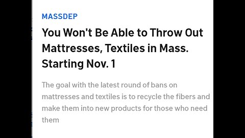 MASSACHUSETTS MANDATES TEXTILES & MATTRESSES MUST BE REUSED, RECYCLED & REPURPOSED