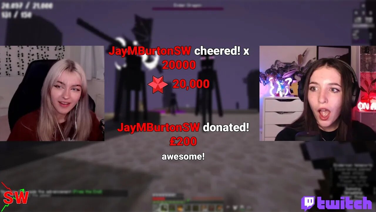 Donating to Streamers Who Beat Minecraft